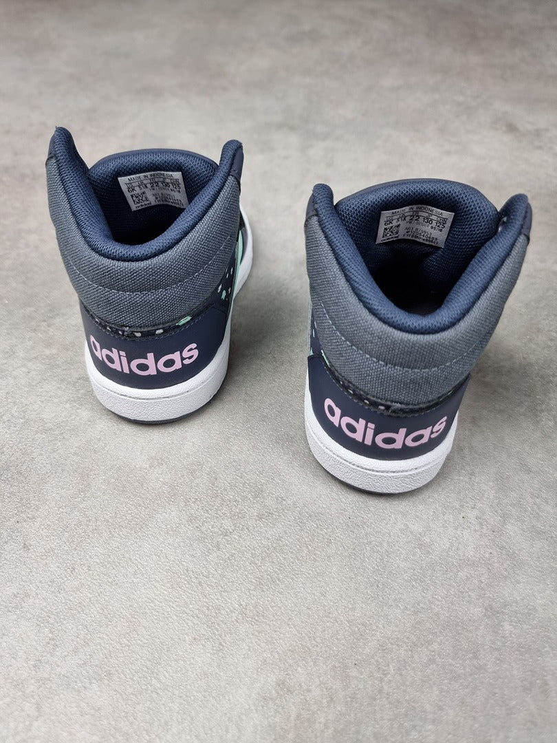Baskets bébé Adidas Hoops Mid marine - Taille 22 C004