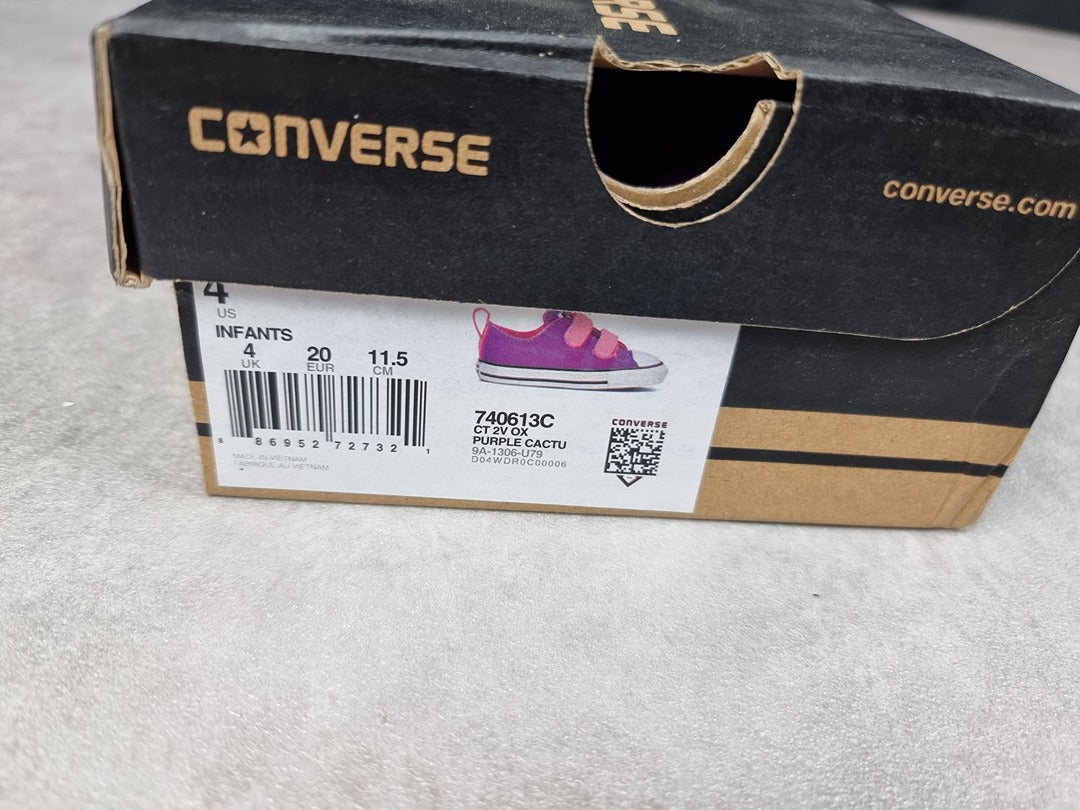 Baskets bébé fille Converse violet - Taille 20 Réf: C002