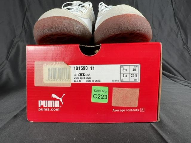 Baskets Puma blanc gris - 40 Réf: C223