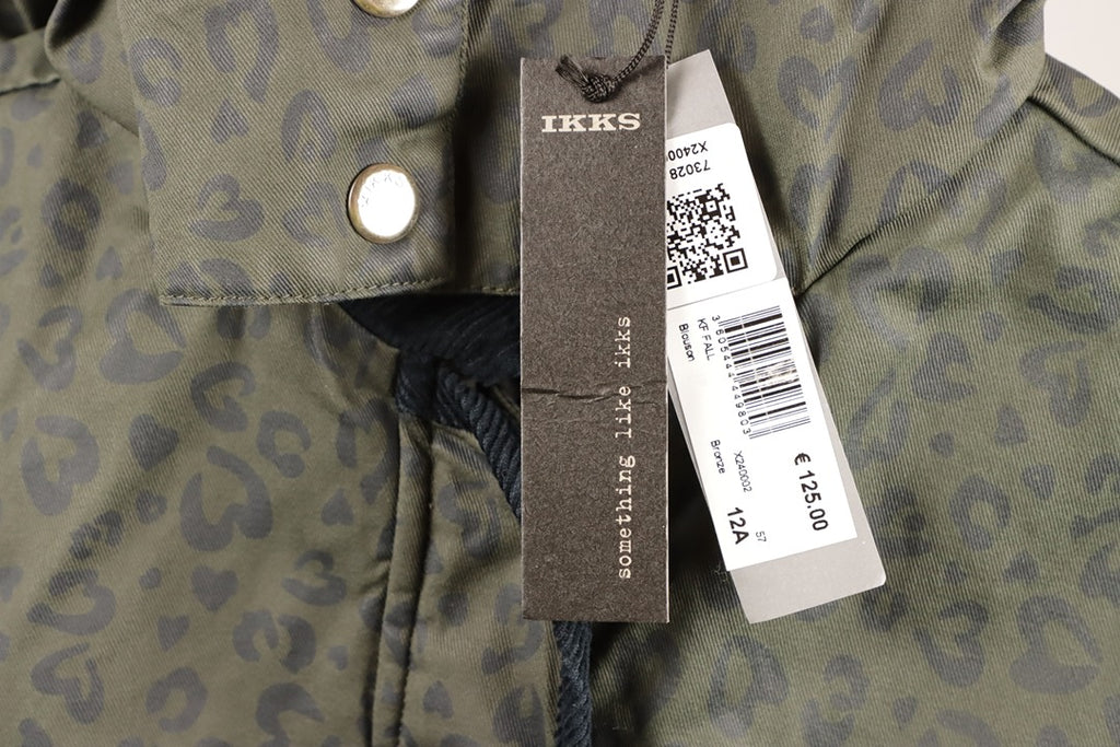 Blouson Doudoune Ikks kaki motif léopard - 12 ans