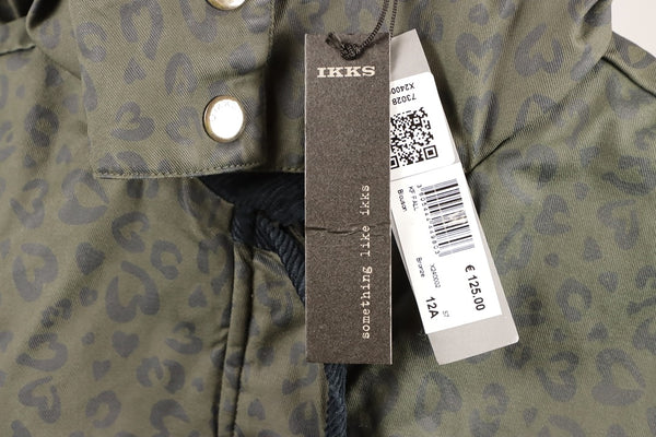 Blouson Doudoune Ikks kaki motif léopard - 12 ans