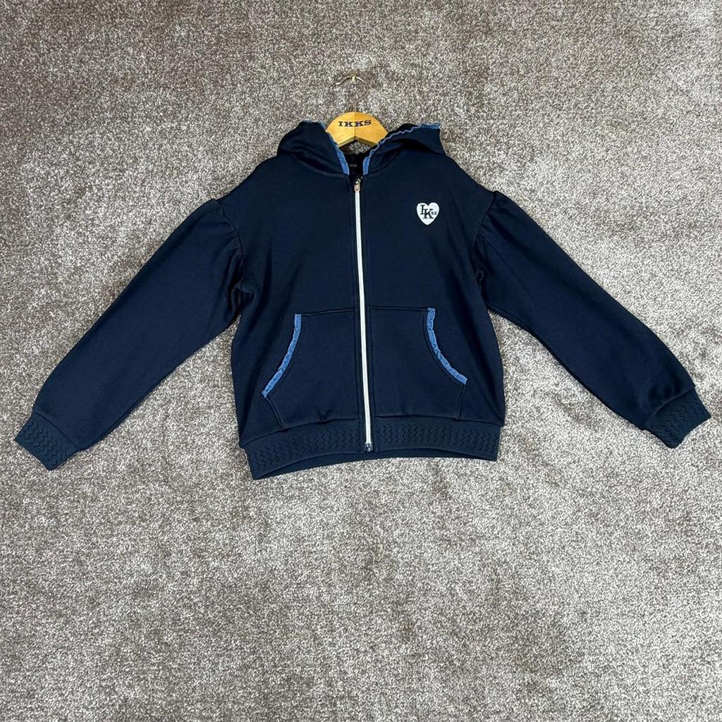 Cardigan à capuche zippé Ikks marine fille - 10 ans Réfd:025 Image secondaire du produit