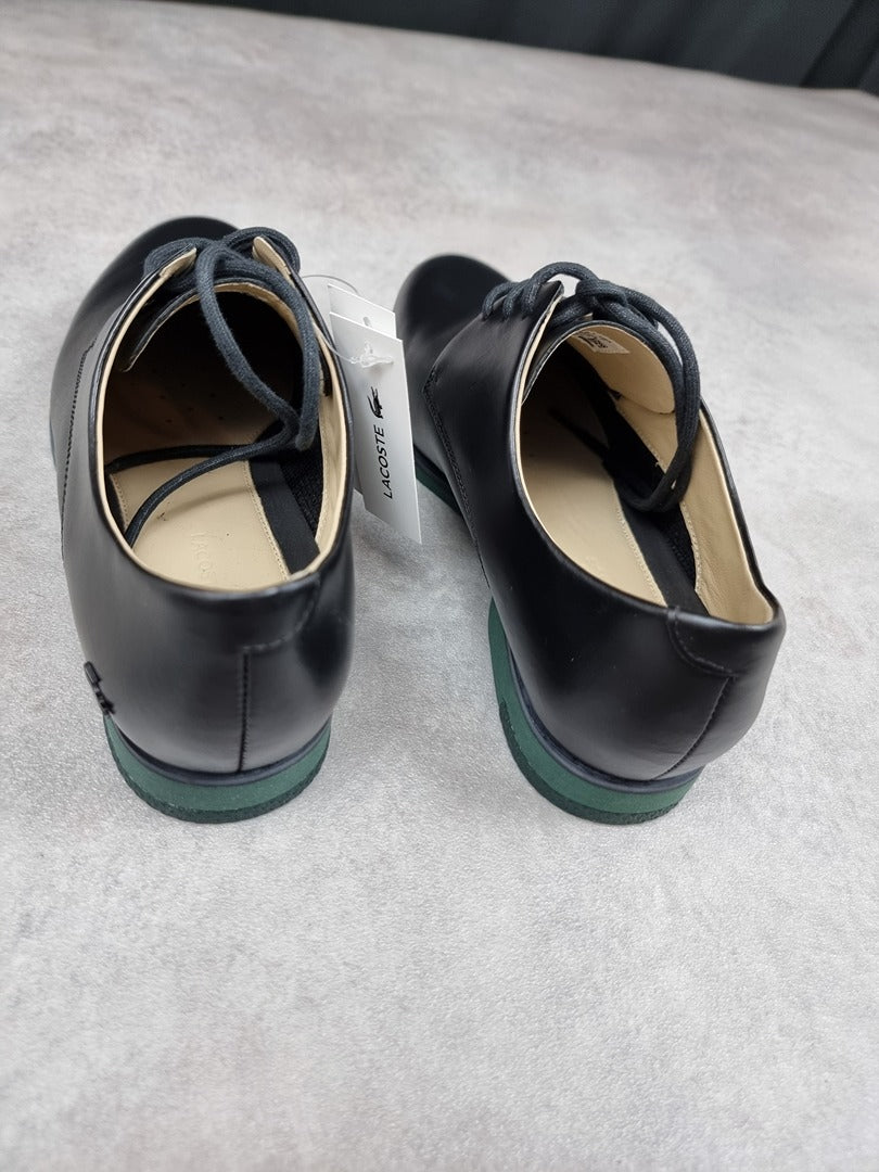 Chaussures Lacoste en cuir noir et vert - 38