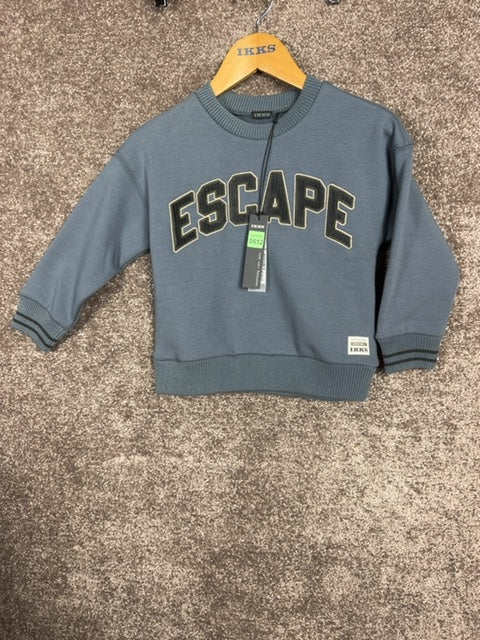 sweat Ikks bleu-grise - 4 ans / 104 cm Réf: 612