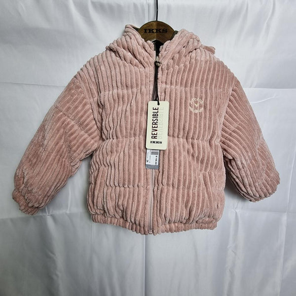 Manteau Doudoune réversible Ikks Rose et Vert - 3 ans