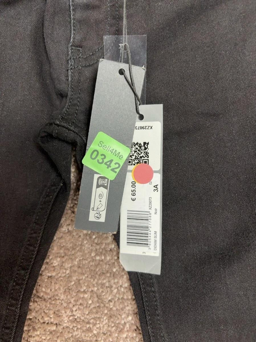 Jean Slim Ikks Noir Avec Ceinture - 3 Ans
