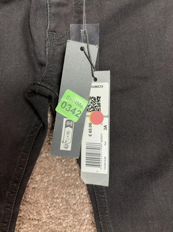 Jean Slim Ikks Noir Avec Ceinture - 3 Ans