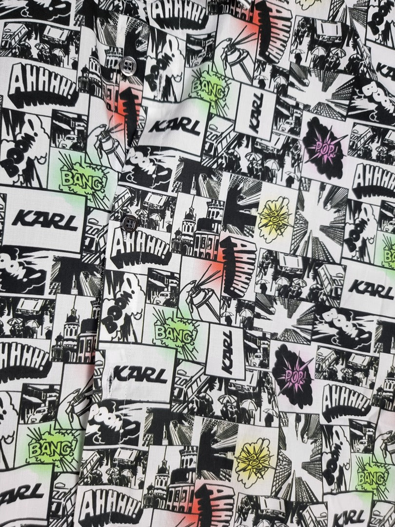 Chemise Karl Lagerfeld Motif Bd Noir - S