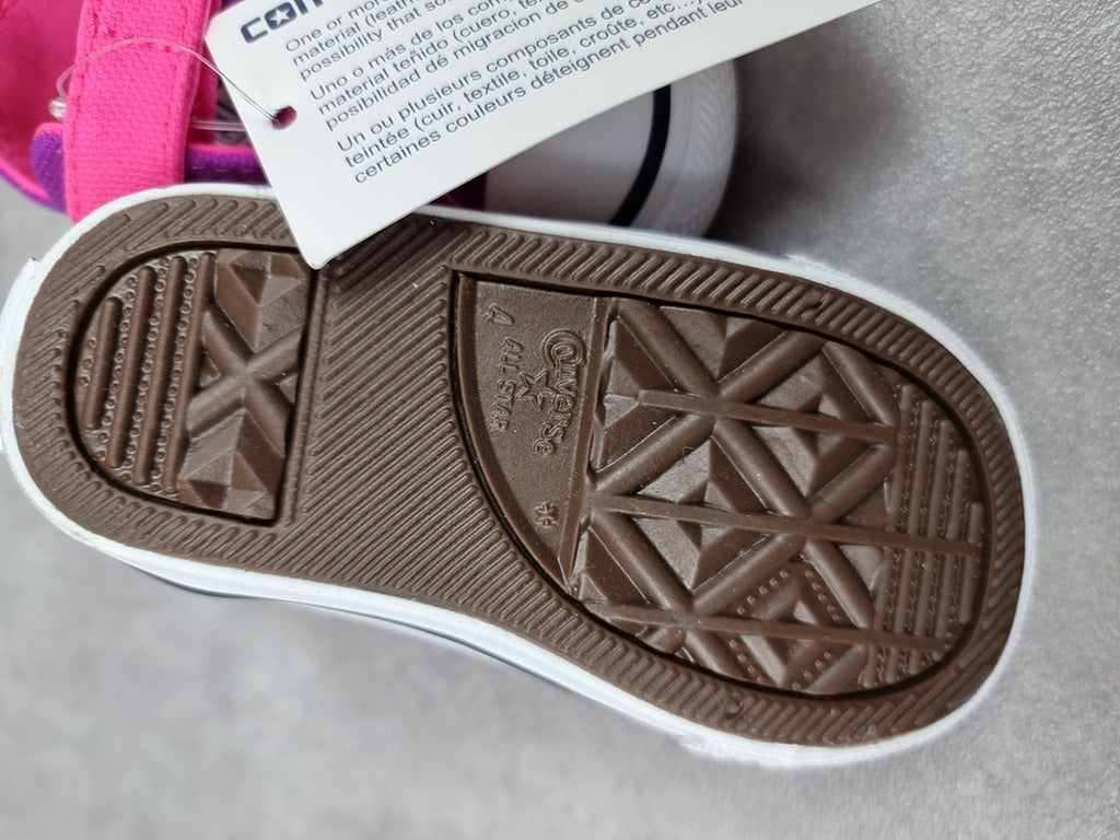 Baskets bébé fille Converse violet - Taille 20 Réf: C002