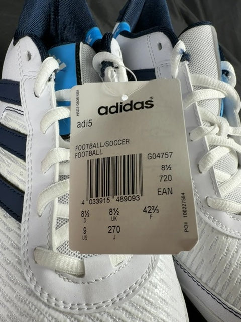 Chaussures de football Adidas Blanc/bleu - 42.5 Réf: C222