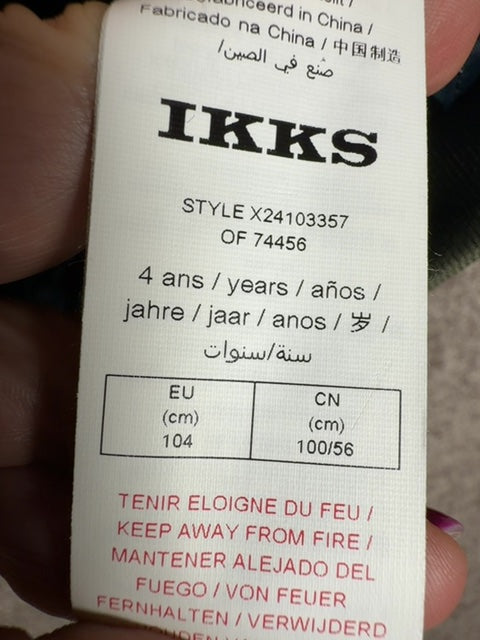 Blousons aviateur Ikks kaki taille 4 ans / 104 cm Réf: 0619