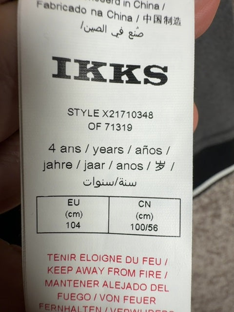 veste garçon Ikks noir - 4 ans / 104 cm Réf: 618