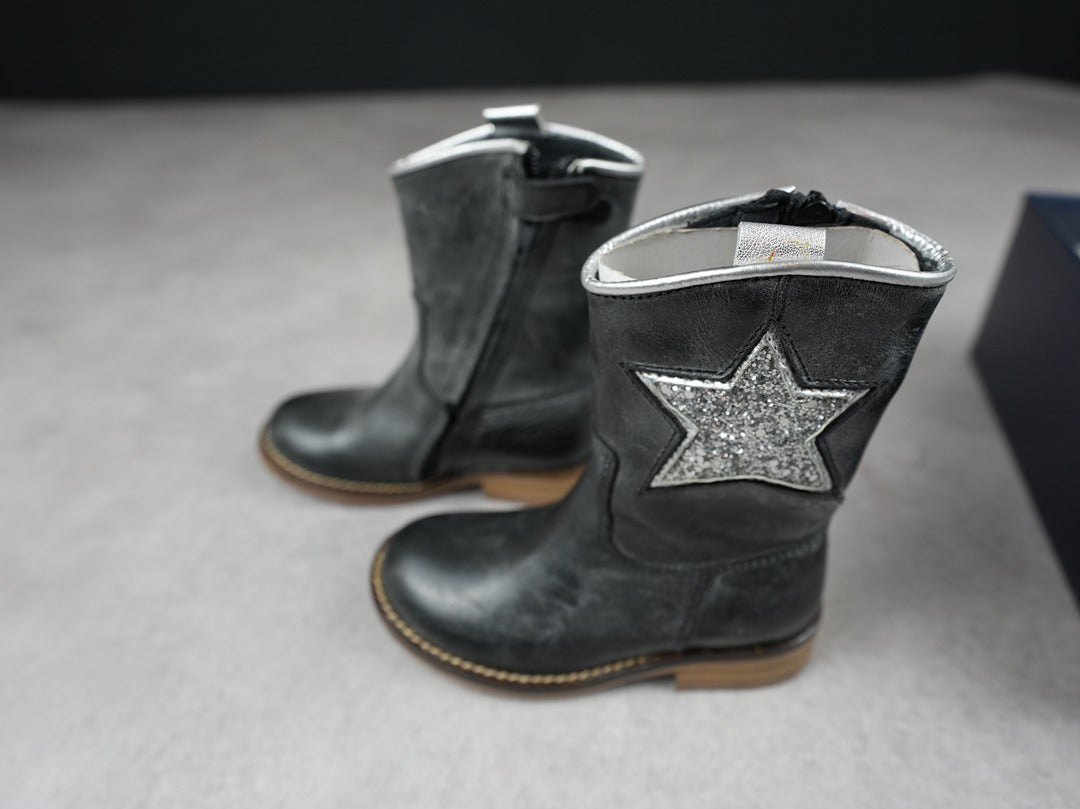 Bottes fille Hip noir pailleté avec étoile - Pointure 24 C018