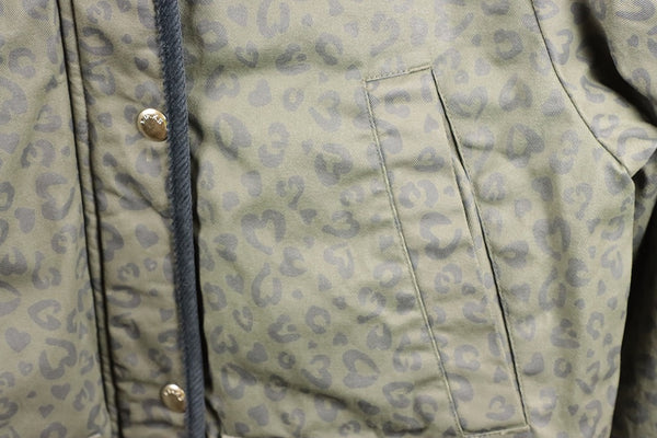 Blouson Doudoune Ikks kaki motif léopard - 12 ans