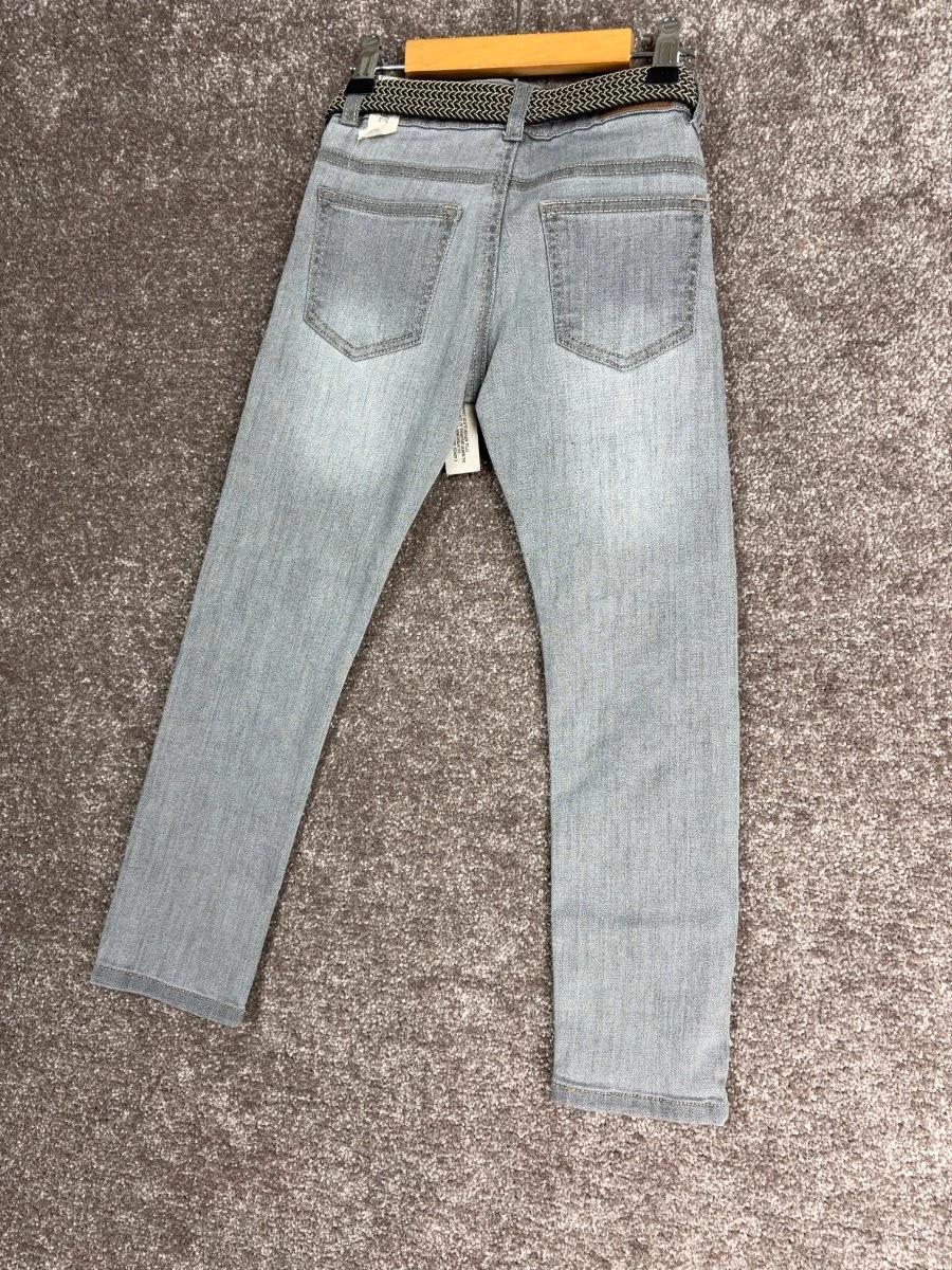 Jean Slim Ikks Gris Avec Ceinture - 6 Ans Réf: 0343