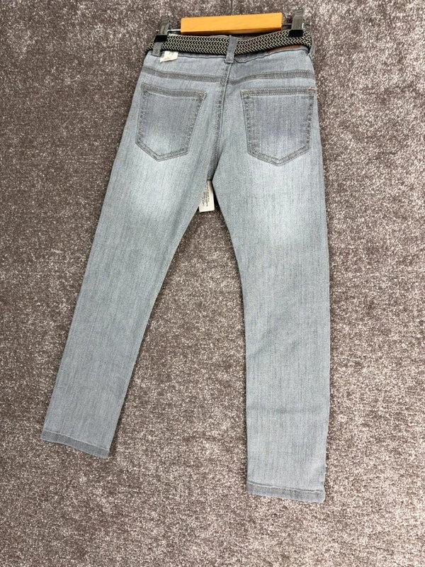 Jean Slim Ikks Gris Avec Ceinture - 6 Ans Réf: 0343