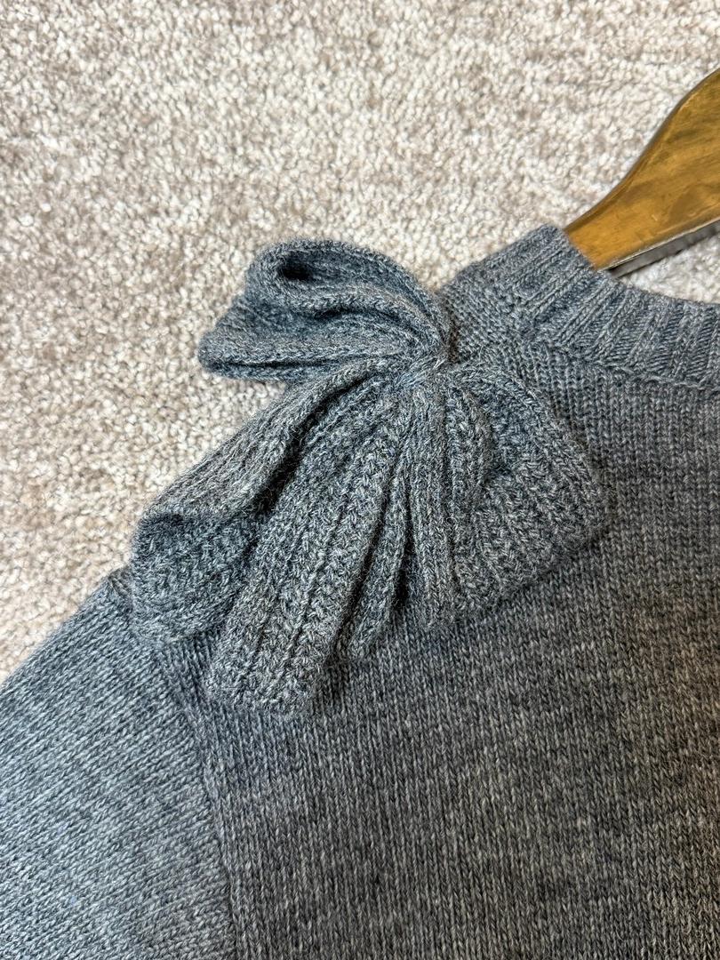 Pull Ikks Gris Anthracite Nœud Épaule - 5 Ans