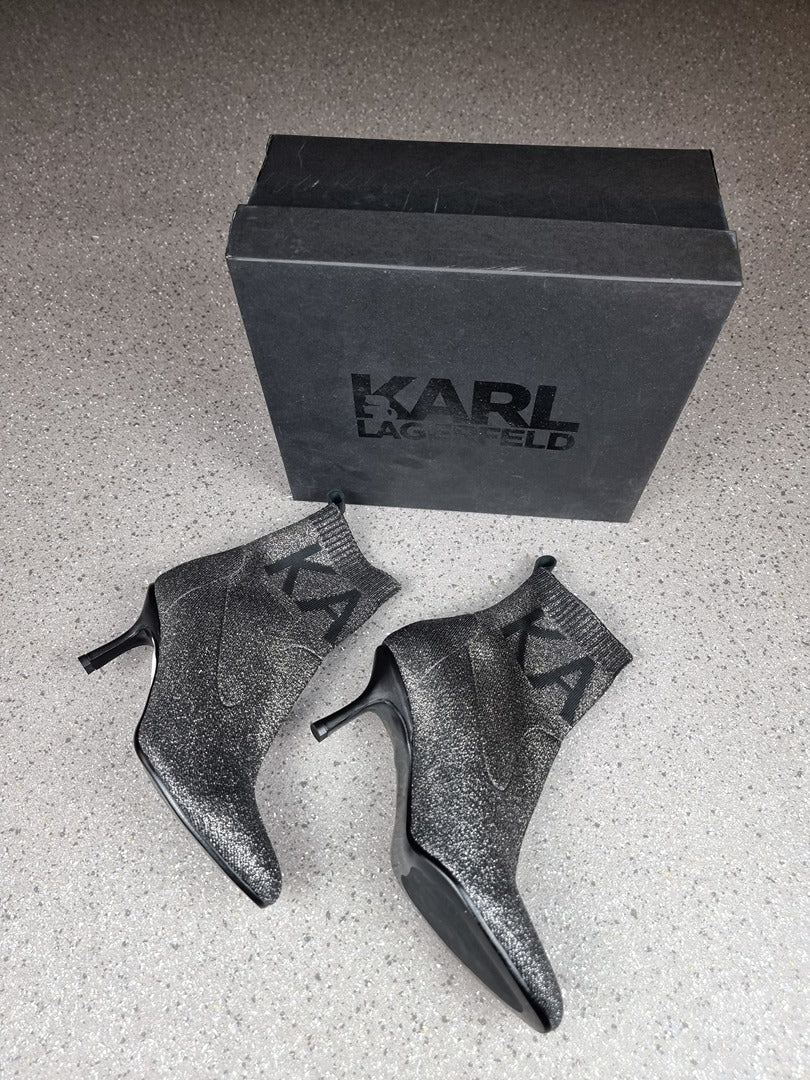 Bottines à talon Karl Lagerfeld Pandora Argenté - 37