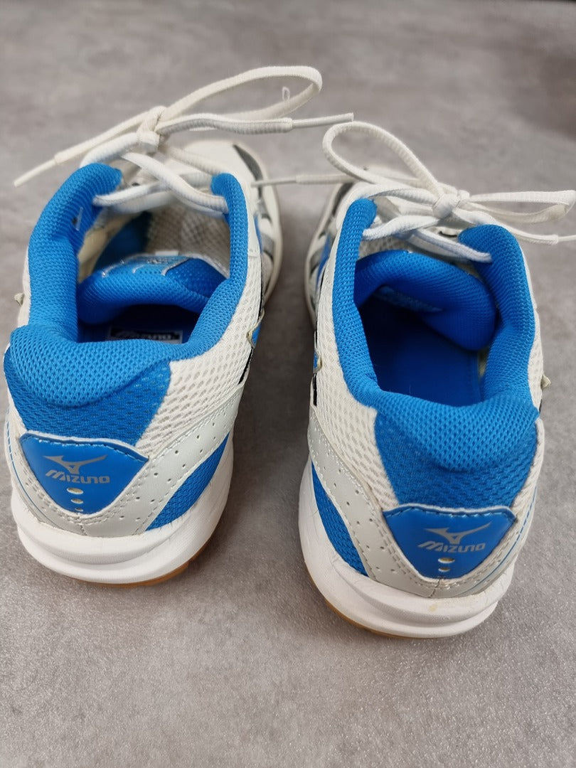 Chaussures de sport en salle Mizuno blanches et bleues - Taille 38 Réf: C242