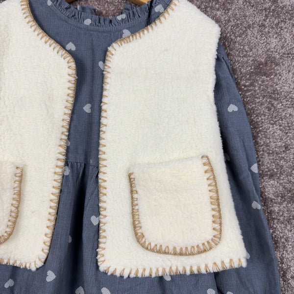 Robe 2 en 1 Ikks bleu gris - 6 ans / 116 cm Réf: 698