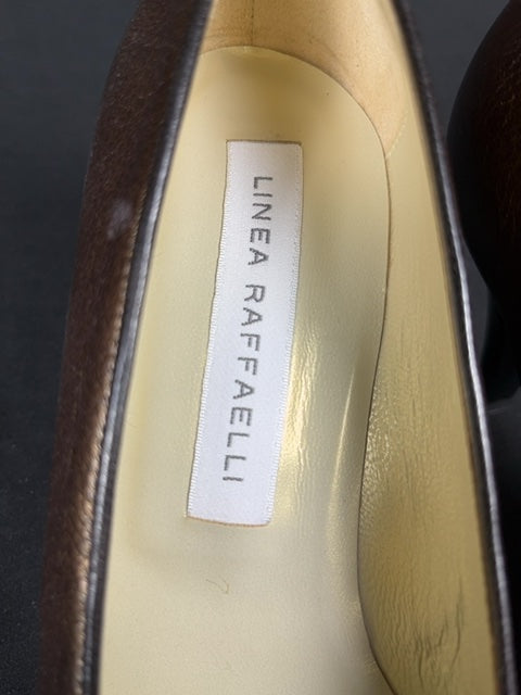 Escarpins Linea Raffaelli en cuir marron - 39.5 Réf: C065