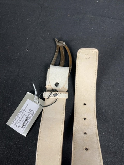 Ceinture Cleofe Finati crème en cuir