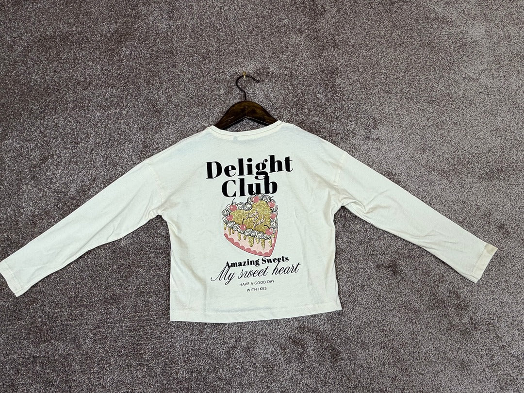 Tee-shirt Sous-pull Ikks écru imprimé gâteau - 6 ans