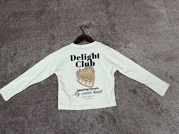 Tee-shirt Sous-pull Ikks écru imprimé gâteau - 6 ans