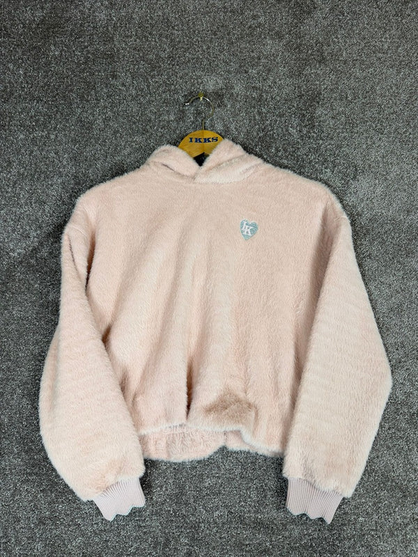 Sweat à capuche tot dou badge coer file Ikks rose -8 ans Réf: 014