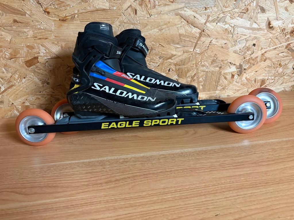 Salomon Carbon 3d Chassis + Eagle Sport – Ski-roues / Rollerski skating – Taille 38⅔ Image principale du produit