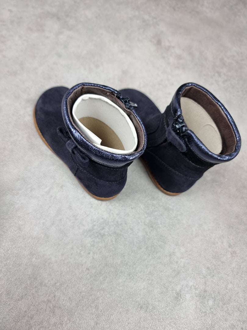 Bottines enfant Clic! en cuir daim bleu - Pointure 24 C015
