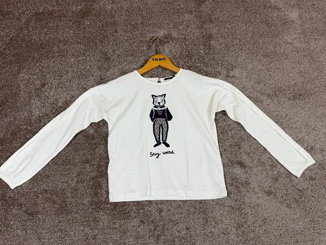 T-shirt manches longues Ikks écru - 10 ans