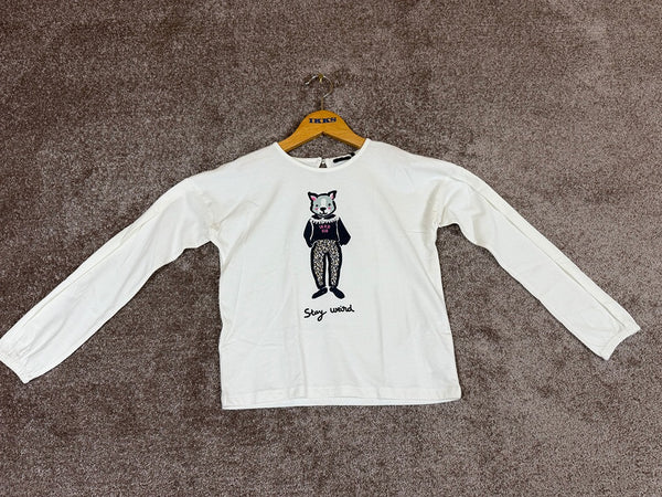 T-shirt manches longues Ikks écru - 10 ans