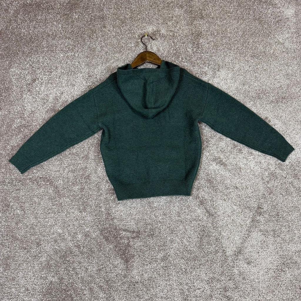 Pull à capuche Ikks vert tricot garçon - 8 ans Réf: 0032