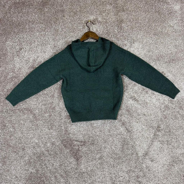 Pull à capuche Ikks vert tricot garçon - 8 ans Réf: 0032