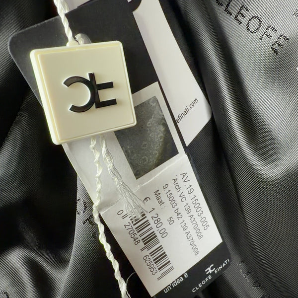 Veste costume Cleofe Finati noira avec motifs - Taille 50