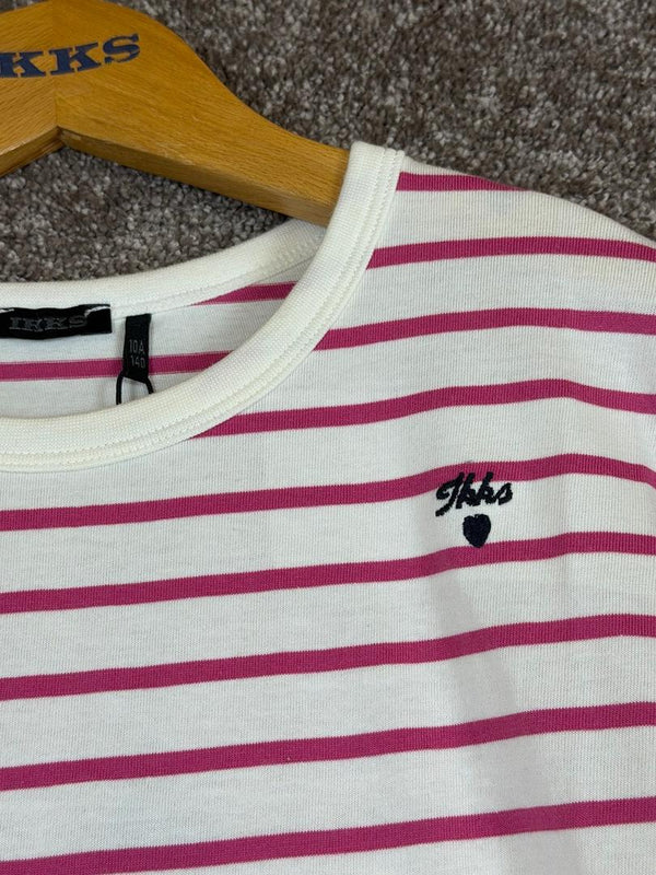 T-shirt marinière Ikks rose - 10 ans