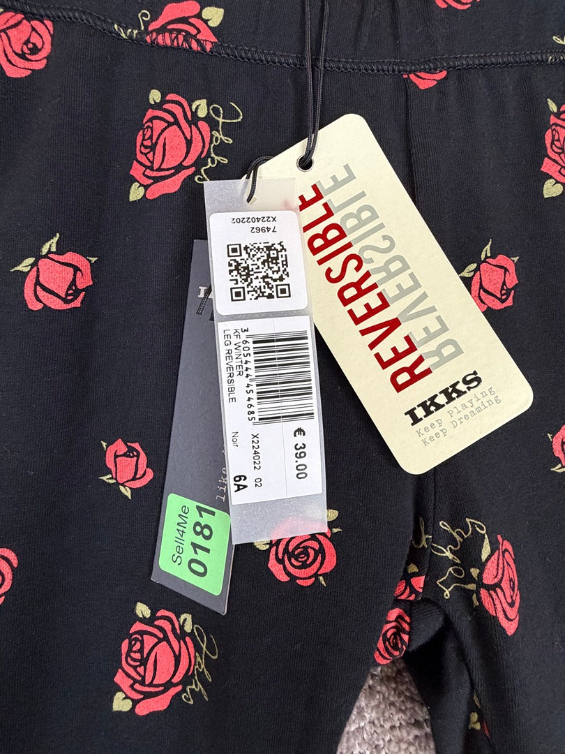 Leggings réversible Ikks noir et rose - 6 ans Réf: 181