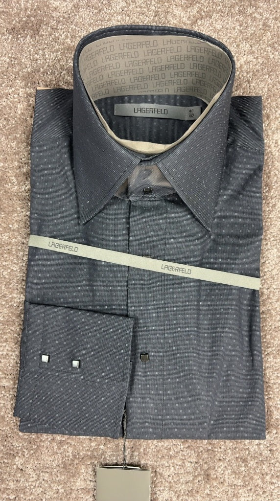 Chemise Karl Lagerfeld Gris - Taille 40 - 102 Réf: 0376