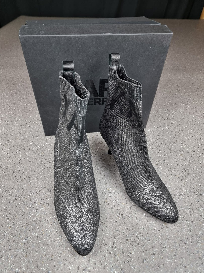Bottines à talon Karl Lagerfeld Pandora Argenté - 37