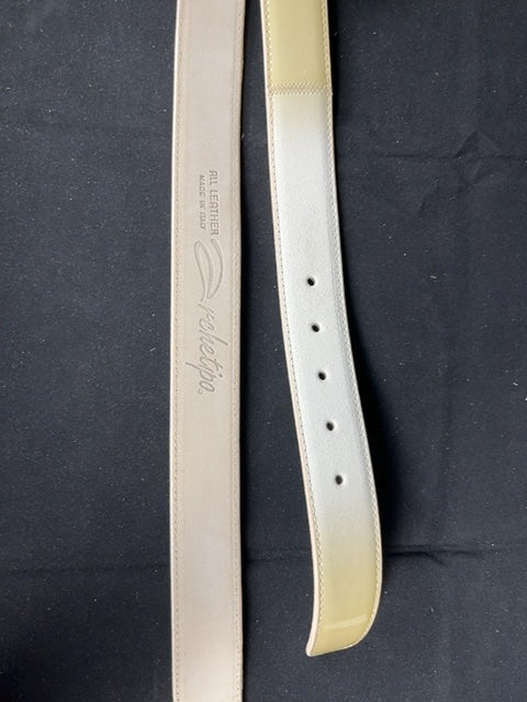 Ceinture Cleofe Finati crème en cuir