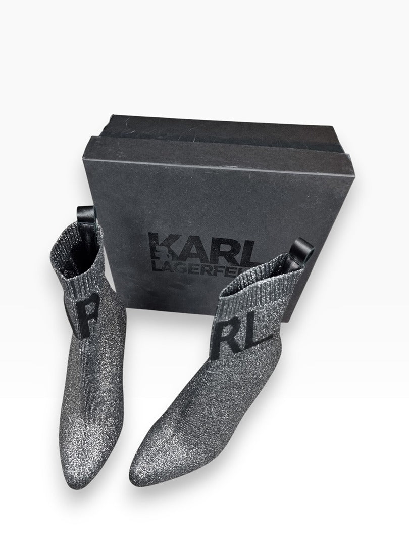 Bottines à talon Karl Lagerfeld Pandora Argenté - 37