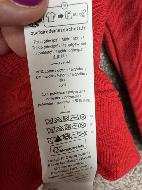 Sweat à capuche rouge champions - Taille 4 ans Réf: 604
