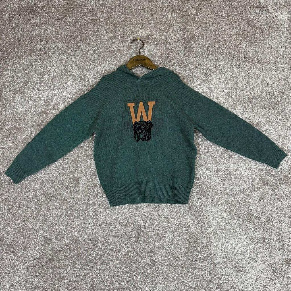 Pull à capuche Ikks vert tricot garçon - 8 ans Réf: 0032