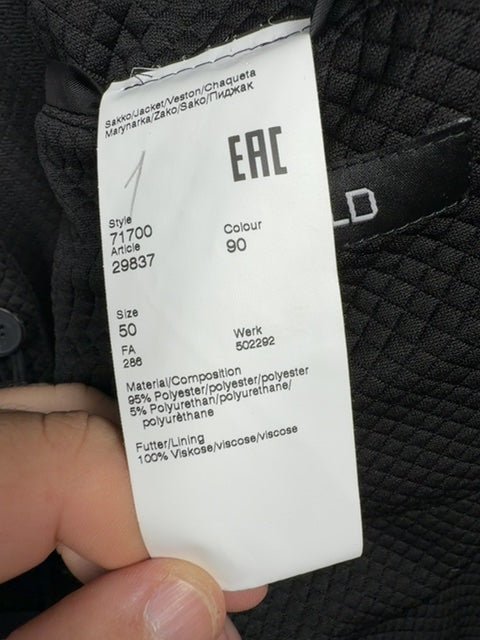 Blazer homme Karl Lagerfeld noir - 50 Réf: 0693 - Sell4Me