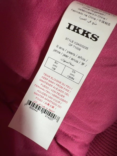 Blouson rose foncé Ikks - 8 ans / 128 cm Réf: 0078 - Sell4Me