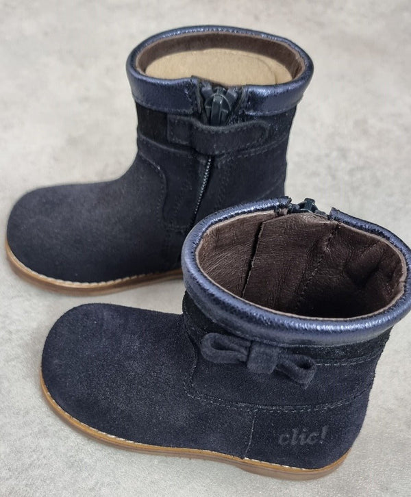 Bottines fille Clic! daim bleu - Pointure 21 C029 - Sell4Me