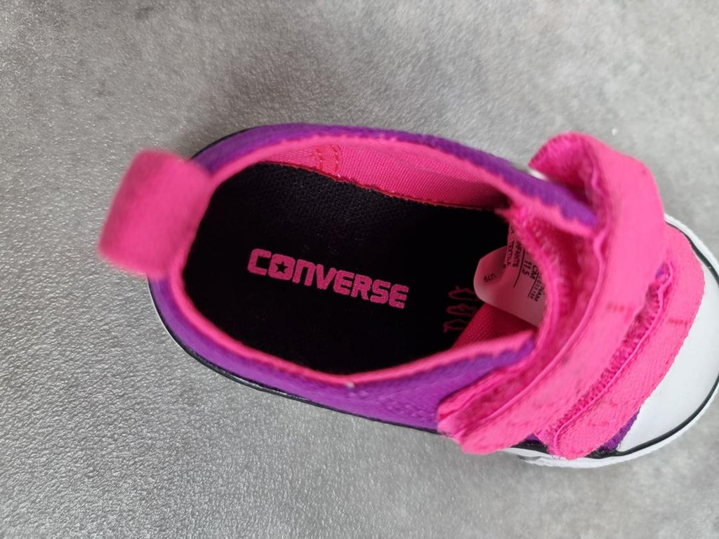 Baskets bébé fille Converse violet - Taille 20 Réf: C002