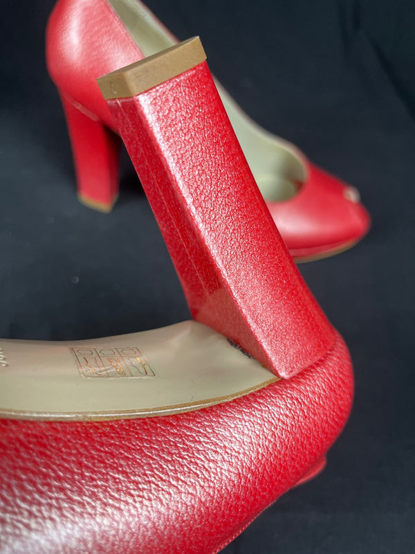 Escarpins Linea Raffaelli Rouge - 38.5 Réf: C142