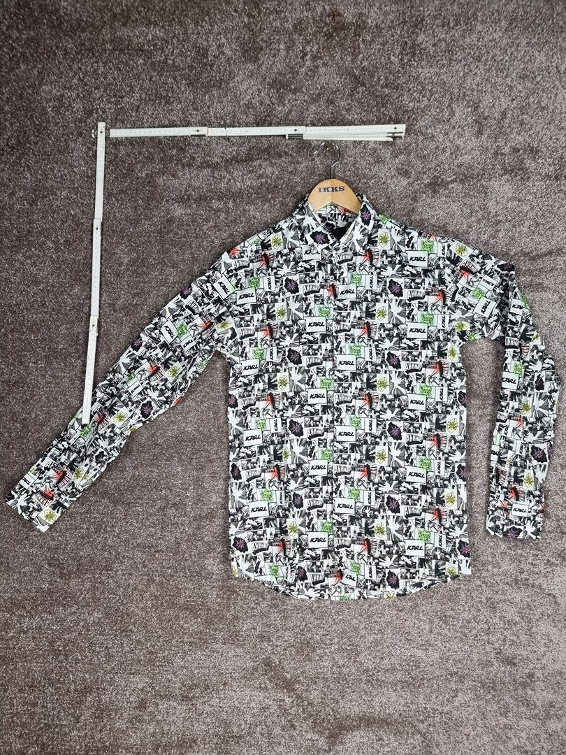 Chemise Karl Lagerfeld Motif Bd Noir - S